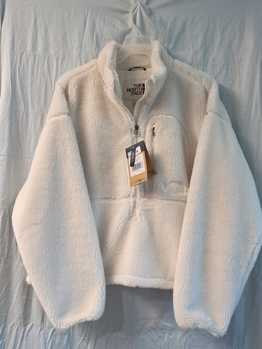 The North Face Women’s Extreme Pile Half-Zip Fleece Pullover XL Cream NWT